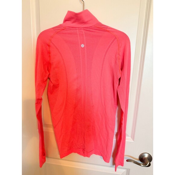 Lululemon Run Swiftly Tech 1/2 Zip Heathered Currant| Size 8 - Picture 4 of 5